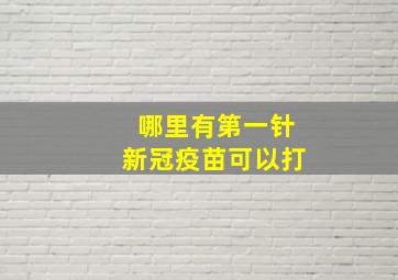 哪里有第一针新冠疫苗可以打