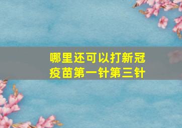 哪里还可以打新冠疫苗第一针第三针