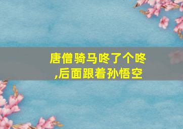 唐僧骑马咚了个咚,后面跟着孙悟空