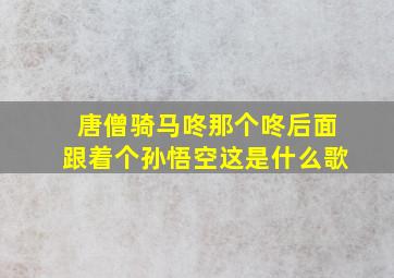 唐僧骑马咚那个咚后面跟着个孙悟空这是什么歌