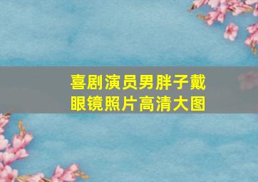 喜剧演员男胖子戴眼镜照片高清大图