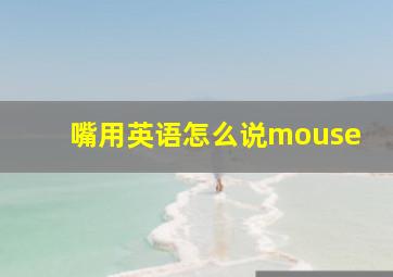 嘴用英语怎么说mouse