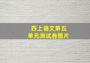 四上语文第五单元测试卷图片