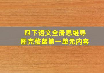 四下语文全册思维导图完整版第一单元内容