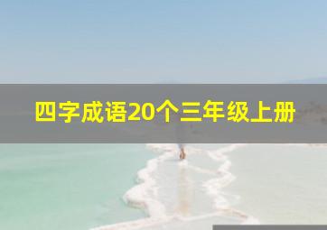 四字成语20个三年级上册