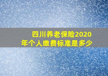 四川养老保险2020年个人缴费标准是多少