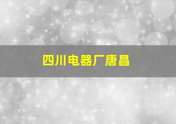 四川电器厂唐昌