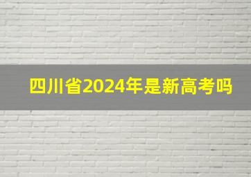 四川省2024年是新高考吗