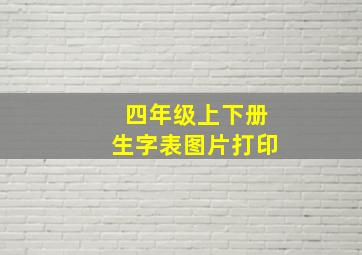 四年级上下册生字表图片打印