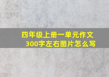 四年级上册一单元作文300字左右图片怎么写