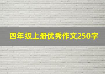 四年级上册优秀作文250字