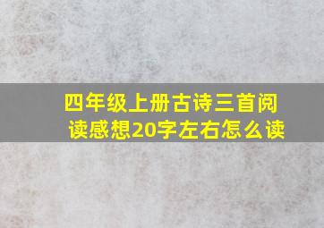 四年级上册古诗三首阅读感想20字左右怎么读