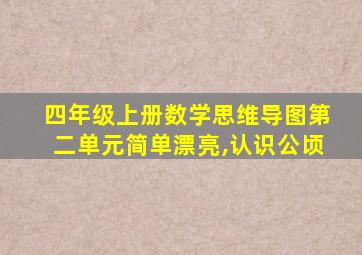 四年级上册数学思维导图第二单元简单漂亮,认识公顷