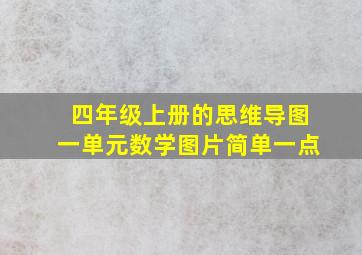 四年级上册的思维导图一单元数学图片简单一点