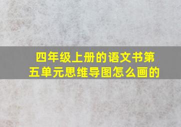 四年级上册的语文书第五单元思维导图怎么画的