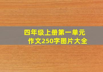 四年级上册第一单元作文250字图片大全