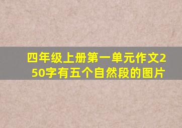 四年级上册第一单元作文250字有五个自然段的图片