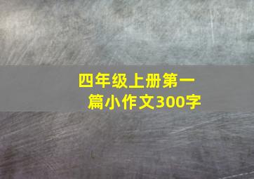 四年级上册第一篇小作文300字