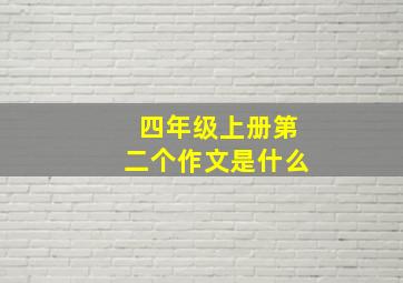 四年级上册第二个作文是什么