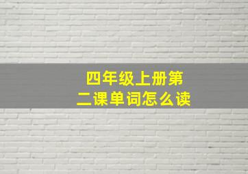 四年级上册第二课单词怎么读