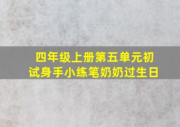 四年级上册第五单元初试身手小练笔奶奶过生日