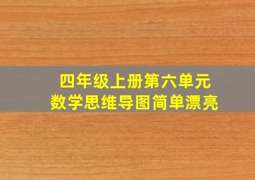 四年级上册第六单元数学思维导图简单漂亮