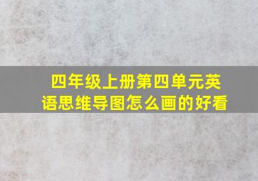 四年级上册第四单元英语思维导图怎么画的好看