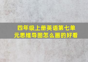 四年级上册英语第七单元思维导图怎么画的好看