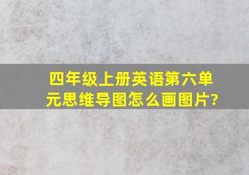 四年级上册英语第六单元思维导图怎么画图片?