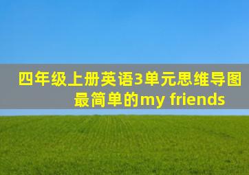 四年级上册英语3单元思维导图最简单的my friends