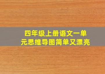 四年级上册语文一单元思维导图简单又漂亮