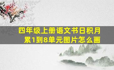 四年级上册语文书日积月累1到8单元图片怎么画