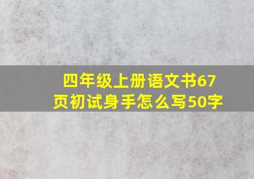 四年级上册语文书67页初试身手怎么写50字