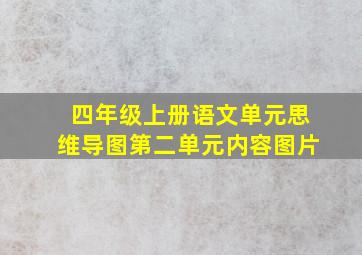 四年级上册语文单元思维导图第二单元内容图片