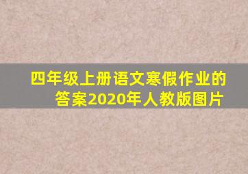 四年级上册语文寒假作业的答案2020年人教版图片