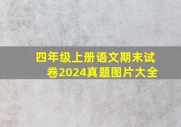 四年级上册语文期末试卷2024真题图片大全