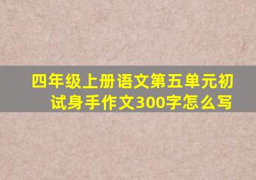 四年级上册语文第五单元初试身手作文300字怎么写