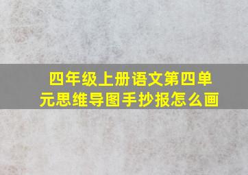 四年级上册语文第四单元思维导图手抄报怎么画