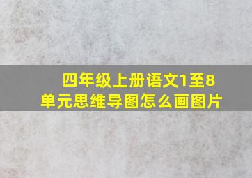 四年级上册语文1至8单元思维导图怎么画图片