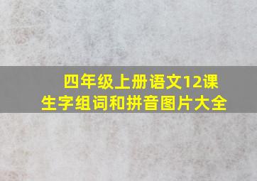 四年级上册语文12课生字组词和拼音图片大全