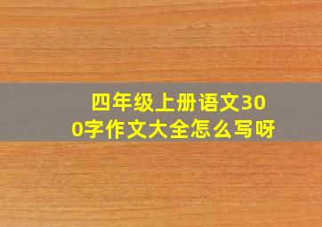 四年级上册语文300字作文大全怎么写呀