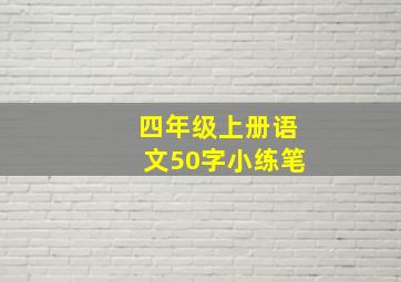 四年级上册语文50字小练笔