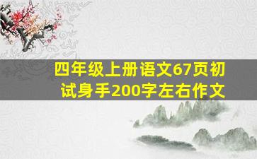 四年级上册语文67页初试身手200字左右作文