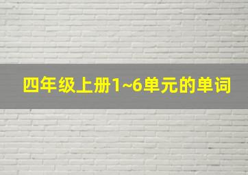 四年级上册1~6单元的单词