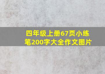 四年级上册67页小练笔200字大全作文图片