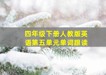 四年级下册人教版英语第五单元单词跟读