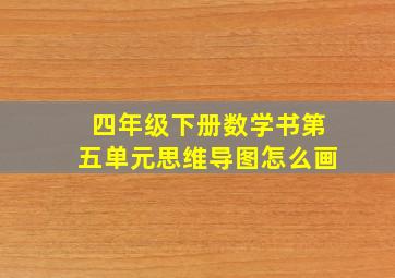 四年级下册数学书第五单元思维导图怎么画