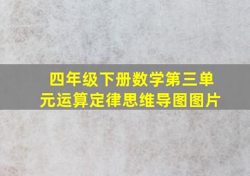 四年级下册数学第三单元运算定律思维导图图片