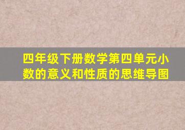 四年级下册数学第四单元小数的意义和性质的思维导图