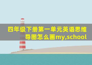 四年级下册第一单元英语思维导图怎么画my,school